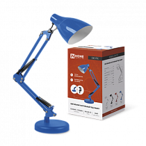 Светильник настольный под лампу на основании + струбцина СНО 17ТС 60Вт E27 230В СИНИЙ IN HOME Светильник настольный под лампу на основании + струбцина СНО 17ТС 60Вт E27 230В СИНИЙ IN HOME
