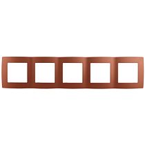 Рамка для выключателей и розеток пятерная ЭРА 12-5005-14 ,медь