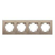 "Афина" Рамка фактурная 4-х местная универсальная шампань