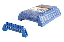 Шина "N" нулевая в изоляторе 6х9мм 8 групп никелированная  TDM