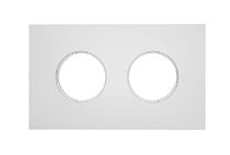 Рамка 2 постовая, скрытый монтаж, Шедель Бриз, пластик, цвет Белый матовый Bironi