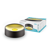 Светильник Gauss Overhead накл цил 12W 770lm 4000K 170-240V IP20 140*50мм черный золото LED 1/30