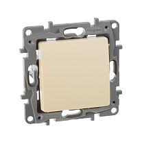 ETIKA Выключатель 1-клавишный 10А безвинтовое крепление слоновая кость