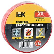 Изолента ПВХ 0,18х19 мм красная 20 метров IEK Изолента ПВХ 0,18х19 мм красная 20 метров IEK
