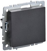 BRITE Выключатель 1-клавишный 10А безвинтовое крепление ВС11-1-0-БрЧ черный IEK