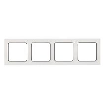 Стокгольм Рамка 4-местная белая с линией цвета черный EKF PROxima