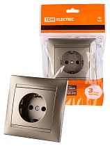 Розетка 2П+З 16А 250В  бронза "Лама"  TDM