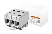 Клемма вводная силовая КВС 6 вводов 6-50 кв.мм. проходная, серая  TDM