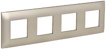 SKANDY Рамка 4-местная SK-F04Sh шампань IEK