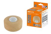 Датчики движения инфракрасные ДДП-03С (1200Вт, 10-900с, 6м , 3+Лк, 120(сбоку)+360(сверху)гр IP33), "ЭКО" сосна  TDM