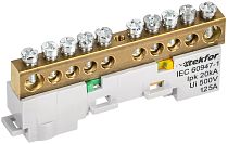 TEKFOR Шина PE "земля" неизолированная на универсальном держателе 8х12-10-Ж IEK