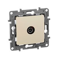 Розетка TV Legrand Etika 672365 слоновая кость одноместная оконечная Legrand Розетка TV Legrand Etika 672365 слоновая кость одноместная оконечная Legrand