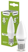 Лампа светодиодная C35 свеча 8Вт 230В 4000К E27 GENERICA IEK