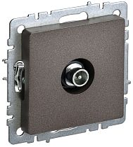 BRITE Розетка TV проходная РТВ10-0-БрТБ бр.  IEK