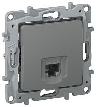IEKETIKA Розетка компьютерная RJ45 категория 5Е UTP 6715411 мокрый асфальт IEK