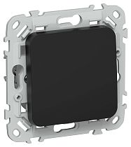 FLITE Выключатель 1-клавишный 10А ВС11-1-0-ФлЧ черный IEK