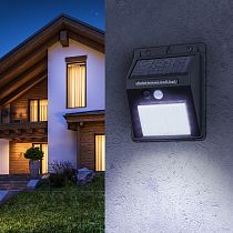 Фасадный светильник с датчиком движения, на солнечной батарее ЭРА ERAFS06404 Б0044244