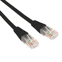 Патч-корд U/UTP CAT 6, RJ45-RJ45, 26AWG, LSZH, черный, 0.3м REXANT