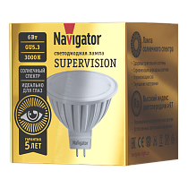 Лампа Navigator 80 551 NLL-MR16-6-230-3K-GU5.3-FR-SV