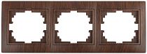 Рамка для розеток и выключателей на 3 поста Intro Plano 1-503-10 венге