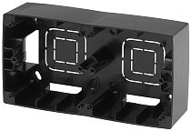 Коробка ЭРА 12 12-6102-06 для накладного монтажа механизмов чёрный двойная