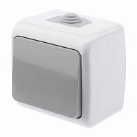 Выключатель Intro Atlantic 5-101-03 10А-250В, IP54, открытой установки, серый Выключатель Intro Atlantic 5-101-03 10А-250В, IP54, открытой установки, серый