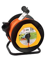 Удлинитель силовой ЭРА с заземлением на пластиковой катушке 1 розетка 40м ПВС 3х1.5, RPx-1e-3x1.5-40