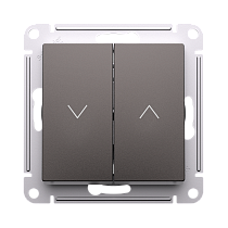 AtlasDesign Мокко 2-клавишный Выключатель жалюзи, 10А, механизм Systeme Electric (Schneider Electric)