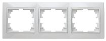 Рамка для розеток и выключателей на 3 поста Intro Plano 1-503-01 белый
