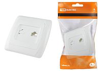 Розетка компьютерная RJ45  белая "Онега"  TDM