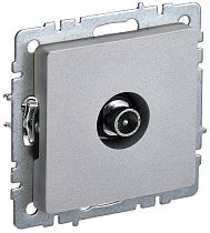 BRITE Розетка TV проходная РТВ10-0-БрА алюминий  IEK