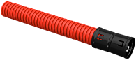 Труба гофрированная двустенная ПНД ELASTA d=40мм красная (25м) IEK