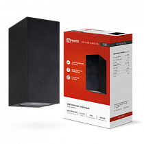 Светильник уличный двусторонний НБУ CUBE-2хGU10-BL алюм под 2хGU10 черный IP65 IN HOME Светильник уличный двусторонний НБУ CUBE-2хGU10-BL алюм под 2хGU10 черный IP65 IN HOME