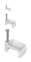 Скоба крепежная плоская 4мм пластиковая  IEK