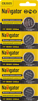 Элемент питания литиевый NBT-CR2025-BP5 (блистер 5шт) Navigator