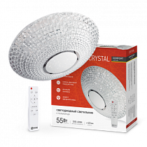 Светильник светодиодный COMFORT CRYSTAL 55Вт 230В 3000-6500K 4400Лм 400x100мм с пультом ДУ IN HOME Светильник светодиодный COMFORT CRYSTAL 55Вт 230В 3000-6500K 4400Лм 400x100мм с пультом ДУ IN HOME