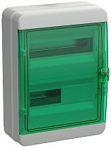 TEKFOR Корпус пластиковый КМПн-24 IP65 зеленая прозрачная дверь  IEK