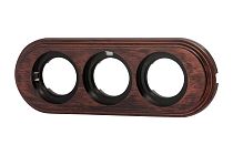 Рамка трехпостовая,серия Лизетта,пластик, цвет Медный Bironi