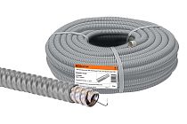 Металлорукав в ПВХ-изоляции РЗ-Ц-П 50 серый с протяжкой (10м)  TDM