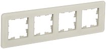 Рамка BRITE четырехместная РУ-4-2-Бр стекло песчаный RE  IEK