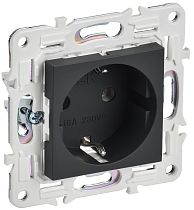 SKANDY Розетка с заземлением без защитных шторок 16А SK-R05G графит IEK