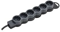 STANDARD Удлинитель У06 6 мест 2P+PE 5м 3х1,5мм2 16А черный IEK