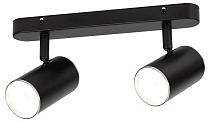 Светильник настенно-потолочный спот ЭРА OL35-2 BK MR16 GU10 IP20 черный хром