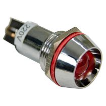 Лампа сигнальная AD22С d16мм красная LED 230В металлический корпус (50шт/упак)  ЭНЕРГИЯ