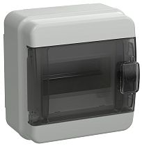 TEKFOR Корпус пластиковый КМПн-6 IP65 черная прозрачная дверь  IEK