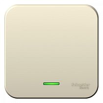 Blanca открытая установка без пластины Молочный Выключатель 1 клавишный  с подсветкой  10А Systeme Electric (Schneider Electric)