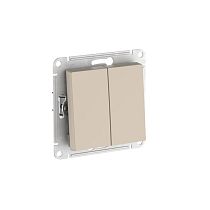 AtlasDesign Песочный Переключатель 2-кл., сх.6/2, 10АХ, мех., быстрозажим. клемм