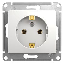 Glossa Белый Розетка с заземлением Systeme Electric (Schneider Electric)