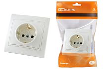 Розетка 2П+З 16А 250В белая "Таймыр"  TDM