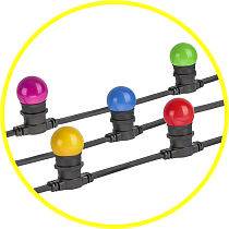 Гирлянда Navigator NGF-01-100-40-E27-BL 100м, 250 патронов